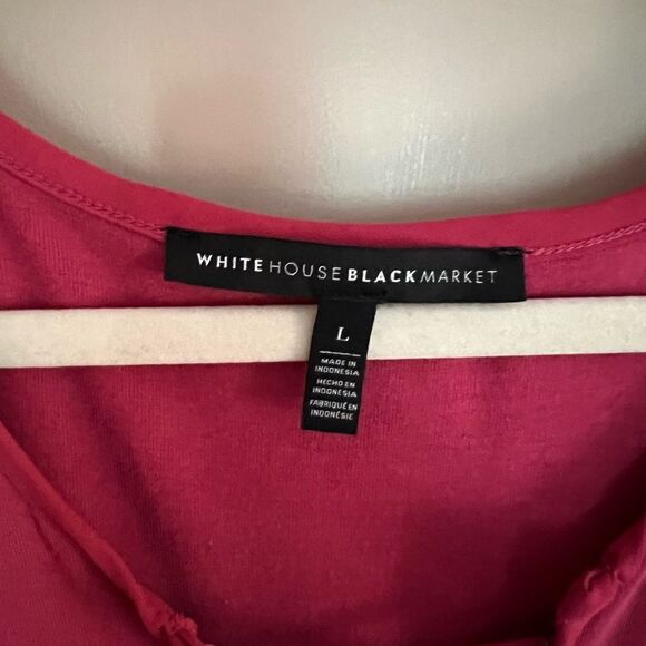 Gorgeous WHBM Bright Pink Lace Up Tank Large Excellent Condition - Picture 4 of 6